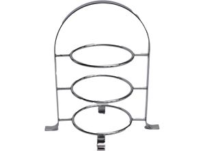 4004133332164 - Etagere Serviergestell silber (silberfarben) B165cm H255cm L225cm Ø105cm Metall Servierplatten unkomplizierter Transport zum Tisch 3-stöckig 4004133332164 - Etagere Serviergestell silber (silberfarben) B165cm H255cm L225cm Ø105cm Metall Servierplatten unkomplizierter Transport zum Tisch 3-stöckig