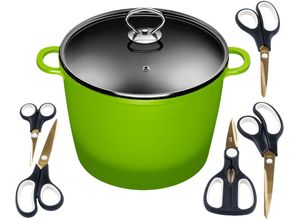 4019256022700 - Suppentopf KING Töpfe Gr Ø 24 cm + Höhe 18 cm grün Suppentöpfe Kochtopf 7LØ24cm +Glasdeckel Induktion Keramikbeschichtung 4019256022700 - Suppentopf KING Töpfe Gr Ø 24 cm + Höhe 18 cm grün Suppentöpfe Kochtopf 7LØ24cm +Glasdeckel Induktion Keramikbeschichtung