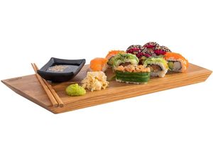 4004133007536 - Tablett Simply Wood braun B17cm H2cm L35cm Eichenholz Tabletts vielseitige Nutzung zB für Sushi 4004133007536 - Tablett Simply Wood braun B17cm H2cm L35cm Eichenholz Tabletts vielseitige Nutzung zB für Sushi