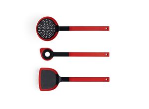 4054359037855 - Kochbesteck-Set WOLL Cook it schwarz (schwarz rot) Silikon Kunststoff Kochbesteck-Sets 4054359037855 - Kochbesteck-Set WOLL Cook it schwarz (schwarz rot) Silikon Kunststoff Kochbesteck-Sets