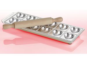 8005782003142 - Ravioliform IMPERIA Küchenformen silberfarben (edelstahlfarben) Nudelmaschinen-Zubehör Nudelmaschine und Zubehör Küchenformen für 12 Ravioli Cuoricini inkl Teigrolle Aluminium 8005782003142 - Ravioliform IMPERIA Küchenformen silberfarben (edelstahlfarben) Nudelmaschinen-Zubehör Nudelmaschine und Zubehör Küchenformen für 12 Ravioli Cuoricini inkl Teigrolle Aluminium