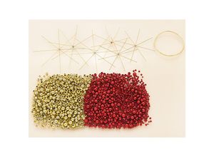 4058896085027 - Drahtsterne-Set rot-gold 5 Stück 4058896085027 - Drahtsterne-Set rot-gold 5 Stück