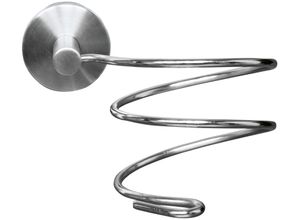 4004478326347 - Haartrocknerhalter KLEINE WOLKE Allegra grau (chromfarben) B152cm H10cm T125cm Edelstahl Gerätehalterungen Edelstahl zum Kleben oder Bohren