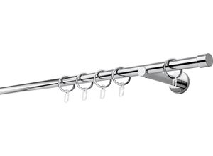 4066866113434 - Gardinenstange MYDECO 20mm Cap Wandträger 12 cm Gardinenstangen Gr L 200 cm 1 läufig grau (chromfarben) Gardinenstangen Wandmontage 4066866113434 - Gardinenstange MYDECO 20mm Cap Wandträger 12 cm Gardinenstangen Gr L 200 cm 1 läufig grau (chromfarben) Gardinenstangen Wandmontage