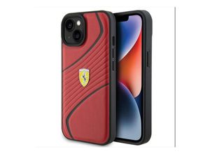 3666339170967 - Apple iPhone 15 Schutzhülle Case Cover Twist Metal Logo Rot