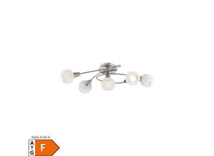 9007371523986 - Deckenlampe Wohnzimmerleuchte Esszimmerlampe Deckenleuchte Küchenlampe Metall Glas nickel-matt opal 5 Flammig E14 led 45W 470Lm 3000K warmweiß l 9007371523986 - Deckenlampe Wohnzimmerleuchte Esszimmerlampe Deckenleuchte Küchenlampe Metall Glas nickel-matt opal 5 Flammig E14 led 45W 470Lm 3000K warmweiß l