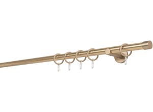 4066866100373 - Gardinenstange MYDECO 20mm Cap Wandträger 65 cm Gardinenstangen Gr L 160 cm 1 läufig grau (messingfarben) Gardinenstangen Wandmontage 4066866100373 - Gardinenstange MYDECO 20mm Cap Wandträger 65 cm Gardinenstangen Gr L 160 cm 1 läufig grau (messingfarben) Gardinenstangen Wandmontage