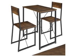 4061173206596 - tectake® Sitzgruppe 3-teilig Industrial Style mit höhenverstellbaren Kunststofffüßen 4061173206596 - tectake® Sitzgruppe 3-teilig Industrial Style mit höhenverstellbaren Kunststofffüßen
