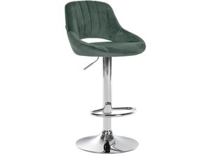 4251756492724 - Barhocker Milet I Samt-Bezug I Drehbarer Barstuhl 4251756492724 - Barhocker Milet I Samt-Bezug I Drehbarer Barstuhl