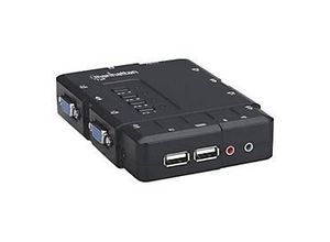 0766623151269 - KVM Switch Compact 4-Port 4x USB-A Cables included Audio Support Control 4x computers from one pc mouse screen Black Lifetime Warranty Boxed - KVM- Audio-Switch - 4 Anschlüsse 0766623151269 - KVM Switch Compact 4-Port 4x USB-A Cables included Audio Support Control 4x computers from one pc mouse screen Black Lifetime Warranty Boxed - KVM- Audio-Switch - 4 Anschlüsse