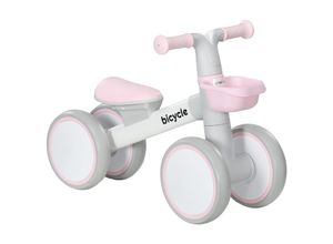 4255633576842 - AIYAPLAY Kinder Laufrad Lauffahrrad ab 1 Jahr keine Schrauben Rosa+Weiß