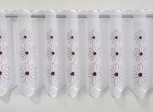 4028298287183 - Scheibengardine »Blüten« (1 St) veredelt mit echter Plauener Spitze Stickerei