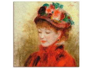 4055327904926 - Wandbild ARTLAND Junge Frau mit Blumenhut Bilder Gr B H 70 cm x 70 cm Leinwandbild Frau quadratisch 1 St rot Bild Poster Bilder als Leinwandbild Wandaufkleber oder in versch Größen 4055327904926 - Wandbild ARTLAND Junge Frau mit Blumenhut Bilder Gr B H 70 cm x 70 cm Leinwandbild Frau quadratisch 1 St rot Bild Poster Bilder als Leinwandbild Wandaufkleber oder in versch Größen