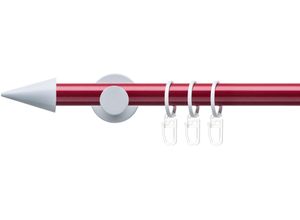 4016318404788 - Gardinenstange Fertigstilgarnitur 20 mm Power Celebration Spitze Gardinenstangen Gr L 240 cm Ø 20 mm 1 St 1 läufig rot (rot weiß) Gardinenstangen Wandmontage Gardinenstange Komplett Farbkombination