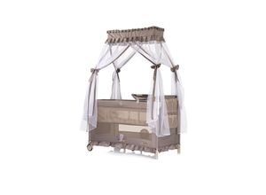 3800931064235 - Reisebett Palace Baldachin Moskitonetz zwei Ebenen Wickelauflage beige braun