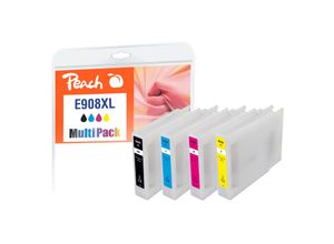 7640460540666 - E908 XL 4 Druckerpatronen XL (bk c m y) ersetzt Epson No 908XL T9081 T9082 T9083 T9084 für zB Epson Workforce Pro WF -6090 DW (wiederaufbereitet) 7640460540666 - E908 XL 4 Druckerpatronen XL (bk c m y) ersetzt Epson No 908XL T9081 T9082 T9083 T9084 für zB Epson Workforce Pro WF -6090 DW (wiederaufbereitet)