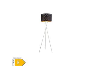 9007371544509 - LED Stehleuchte Textil gold-schwarz Höhe 158 cm