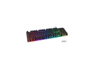 7333048043955 - Gaming Tastatur (Membran Aluminium RGB Hintergrundbeleuchtung Anti-Ghosting Floating Cap Design)