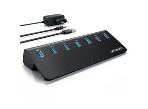 4062861842447 - Primewire USB 32 Gen2 Hub 7 Port Aktiver Verteiler mit Netzteil 10 Gbit s 4062861842447 - Primewire USB 32 Gen2 Hub 7 Port Aktiver Verteiler mit Netzteil 10 Gbit s