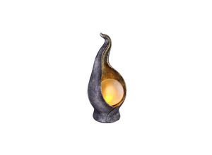 9007371537136 - LED Gartenleuchte Silber Gold Leuchtkugel H 265cm