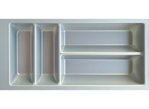 4024532349129 - OPTIFIT Besteckeinsatz Cara Schubladeneinsätze 30 cm breit Schubkästen der Serien Tokio Cara Elga Tara und Avio Gr B H T 22 cm x 475 cm x 55 cm grau (silbergrau) Besteckeinsatz Schubladeneinsatz Küchen-Ordnungshelfer Schubladeneinsätze
