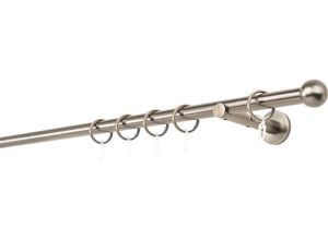 4066866115261 - Gardinenstange MYDECO 20mm Ball Wandträger 12 cm Gardinenstangen Gr L 170 cm 1 läufig braun (bronzefarben) Gardinenstangen Wandmontage