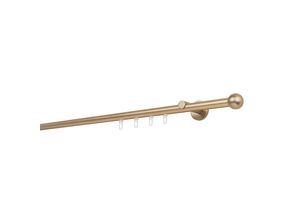 4066866103558 - Gardinenstange MYDECO 20mm Ball Wandträger 65 cm Gardinenstangen Gr L 240 cm 1 läufig grau (messingfarben) Gardinenstangen Wandmontage 4066866103558 - Gardinenstange MYDECO 20mm Ball Wandträger 65 cm Gardinenstangen Gr L 240 cm 1 läufig grau (messingfarben) Gardinenstangen Wandmontage