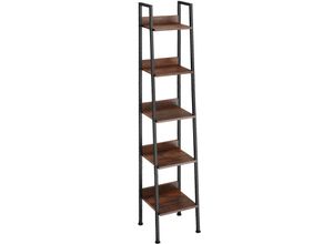 4061173242815 - tectake® Leiterregal Industrial Style mit 4 offenen Fächern mit verstellbarem Einlegeboden inklusive Kippschutz 355 x 315 x 1705 cm 4061173242815 - tectake® Leiterregal Industrial Style mit 4 offenen Fächern mit verstellbarem Einlegeboden inklusive Kippschutz 355 x 315 x 1705 cm