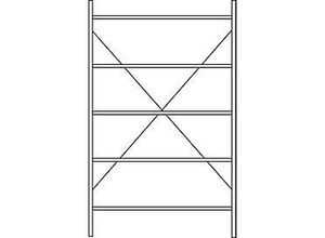 4052941929694 - Fachbodenregal SSI Schäfer R3000 Grundregal 5 verzinkte Böden Tiefe 500 mm Fachlast 250 kg B 1345 1315 x H 1960 mm