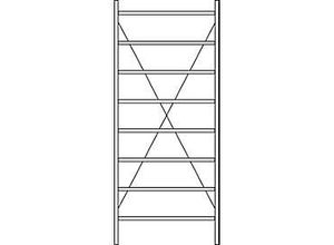 4052941153303 - Grundregal R 3000 8 Böden B 1055 mm x T 600 mm Böden lackiert