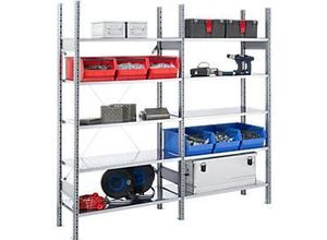 4052941624063 - Steckregal FBR 2200 Komplettregal 208 m 1 Grund- und 1 Anbaufeld incl 10 Böden H 2013 x B 2080 x T 600 mm