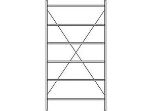 4052941935183 - Fachbodenregal SSI Schäfer R3000 Grundregal 6 beschicht Böden Tiefe 500 mm Fachlast 150 kg B 1345 1315 x H 2490 mm