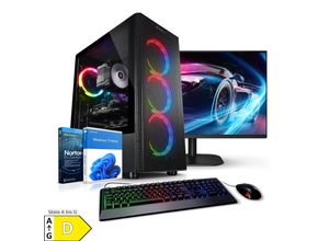 4260627613694 - PC Set Gaming mit 27 Zoll TFT Total V AMD Ryzen 7 5700X 32GB DDR4 NVIDIA RTX 3060 12 GB 1TB SSD 2TB HDD WLAN Windows 11 4260627613694 - PC Set Gaming mit 27 Zoll TFT Total V AMD Ryzen 7 5700X 32GB DDR4 NVIDIA RTX 3060 12 GB 1TB SSD 2TB HDD WLAN Windows 11