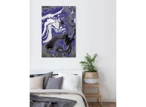 4049009858669 - Acrylglasbild QUEENCE Abstrakte Kunst mit Glitzer-Effekt blau (farbe bild(er) blau) B100cm H150cm T24cm Bilder Fine Art-Print in Galeriequalität
