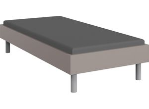 4065979052524 - Bett WIMEX Easy große Auswahl an Größen und Farben auch in Komforthöhe grau (sahara grau alufarben) H38cm L210cm Betten ohne Kopfteil ideal unter Dachschrägen oder Fenster