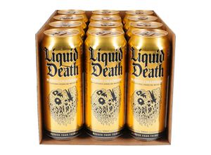 0850031700802 - Liquid Death Mango Chainsaw Flavoured Sparkling Water 05 Liter Dose 12er Pack