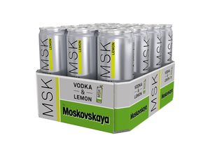 4053500030080 - Moskovskaya MSK Vodka & Lemon 100 % vol 033 Liter Dose 12er Pack