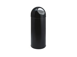 8713631023486 - Push-Mülleimer Stahl Volumen 55 l verzinkter Innenbehälter schwarz kaiserkraft