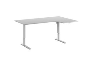 4061753260048 - eurokraft basic Schreibtisch Venla elektrisch höhenverstellbar Ecke BxT 1800 x 1200 mm lichtgrau weiß links