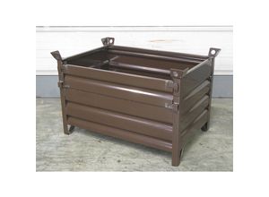 4251765312716 - Eichinger Industrie - Vollwand-Stapelbehälter Längsseite 1 3 klappbar LxBxH 1000x800x750mm Nutzhöhe 645 mmTraglast 1500 kg Gewicht 66 kg ral