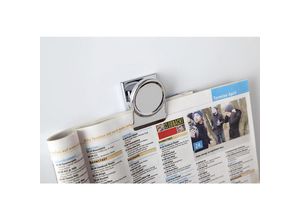 4013695056586 - Magnetclip silber Haftkraft 26 Blatt A4 VE 12 Stück magnetoplan