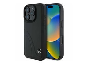 3666339312374 - Apple iPhone 16 Pro Max Curved Stitches Leather Schutzhülle