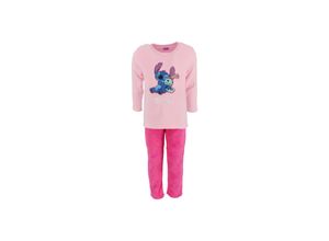 4255763736185 - Lilo & Stitch Schlafanzug Pyjama Coral Fleece Nachtanzug für Kinder