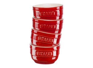 3272340049910 - Ceramique Förmchenset 9 cm   4-tlg Kirsch-Rot Keramik