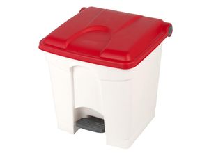 4897020623052 - EUROKRAFTbasic Pedal- Tretabfallsammler Volumen 30 l BxHxT 410 x 435 x 400 mm weiß Deckel rot 4897020623052 - EUROKRAFTbasic Pedal- Tretabfallsammler Volumen 30 l BxHxT 410 x 435 x 400 mm weiß Deckel rot