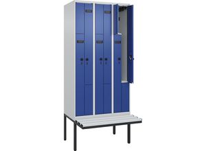 4068427099997 - Z-Spind Evolo PLUS Sitzbank 3 Abteile lichtgrau enzianblau B 900 mm Sicherheits-Drehriegel mit auskragender Sitzbank Kunststoff kaiserkraft 4068427099997 - Z-Spind Evolo PLUS Sitzbank 3 Abteile lichtgrau enzianblau B 900 mm Sicherheits-Drehriegel mit auskragender Sitzbank Kunststoff kaiserkraft