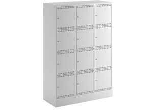 4047417511343 - LISTA Akku-Ladeschrank mit Schließfächern mit 3 x 4 Fächern 1 x 230 V 1 x USB grau 4047417511343 - LISTA Akku-Ladeschrank mit Schließfächern mit 3 x 4 Fächern 1 x 230 V 1 x USB grau
