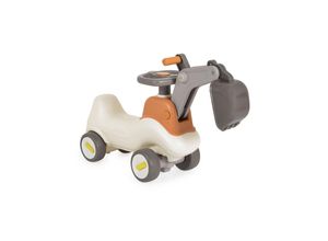 3801005601974 - Rutschfahrzeug Bumpy 3 in 1 Bagger Schaufel Schaukelfunktion Schiebeauto grau