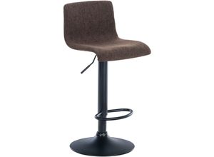 4255716332211 - Barhocker Hoover Stoff Mit Metall-Gestell I Barstuhl Mit Lehne Und Fußstütze I Höhenverstellbar Und Drehbar