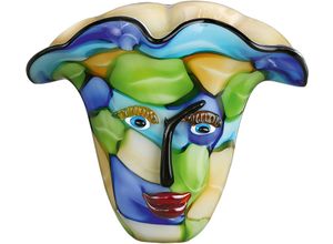 4009079391596 - Tischvase CASABLANCA BY GILDE Visto Höhe ca 31 cm blau (blau grün) B37cm H31cm T22cm Glas Vasen dekorative Vase aus Glas Blumenvase